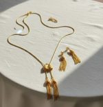 Cascade Tassel Necklace Set - Zambeel