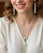 Cascade Tassel Necklace Set - Zambeel