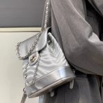 Chain Backpack Women's Water Ripple Fashion Travel Backpack Bags - Zambeel