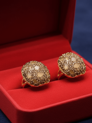 Champagne Crystal Dome Statement Ring - Zambeel