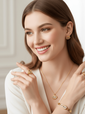 Classic Double Initial Jewelry Set - Zambeel