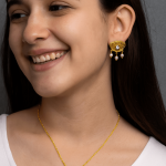 Classic Pearl Drop Filigree Necklace Set - Zambeel