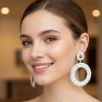 Classic Round Halo Crystal Earrings - Zambeel