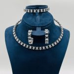 Classic White Crystal Marquise Cut Jewelry Set - Zambeel
