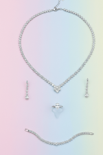 Clover Crystal Pendant Jewelry Set - Zambeel