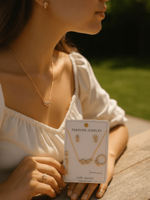 Clover Cubic Zirconia Jewelry Set - Zambeel