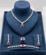 Crimson Teardrop Jewelry Set - Zambeel