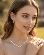 Crystal Accent Jewelry Set - Zambeel