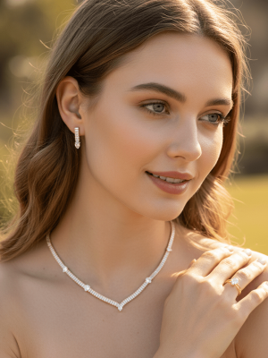 Crystal Accent Jewelry Set - Zambeel