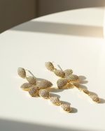 Crystal Bloom Drop Earrings - Zambeel