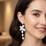 Crystal Bloom Drop Earrings - Zambeel