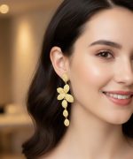 Crystal Bloom Drop Earrings - Zambeel