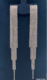 Crystal Cascade Fringe Earrings - Zambeel