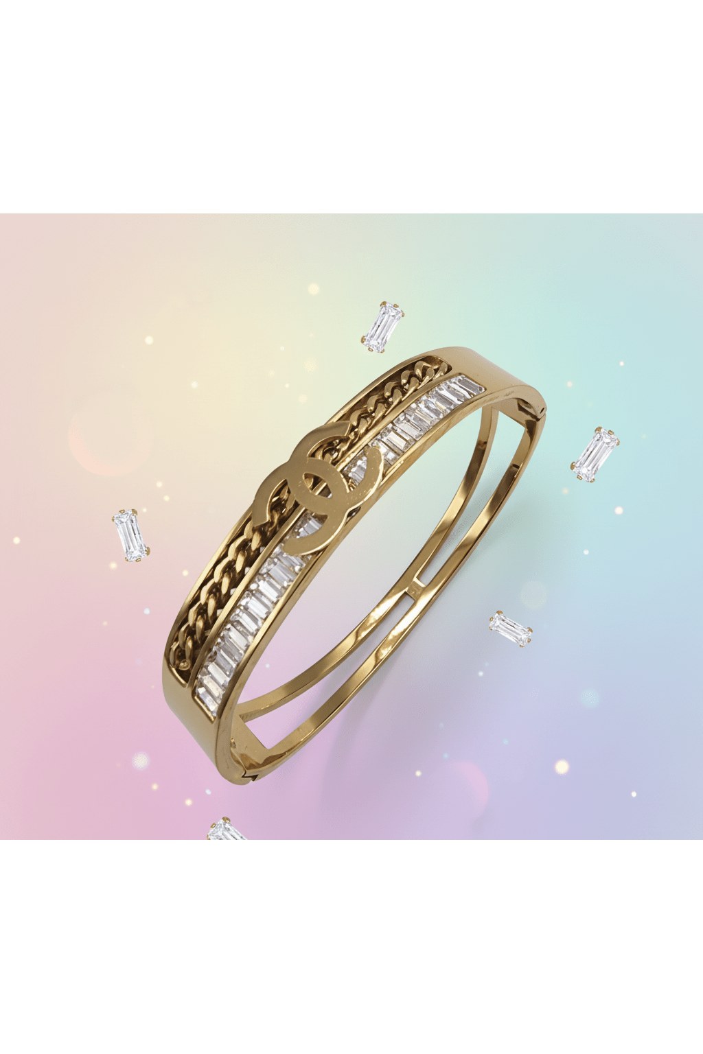 crystal-chain-bangle-9983836 Crystal Chain Bangle - Zambeel