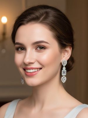 Crystal Leaf Grace Earrings - Zambeel