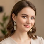 Crystal Leaf Grace Earrings - Zambeel