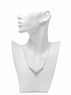 Crystal Leaf Jewelry Set - Zambeel