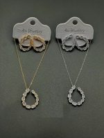 Crystal Loop Necklace Set - Zambeel