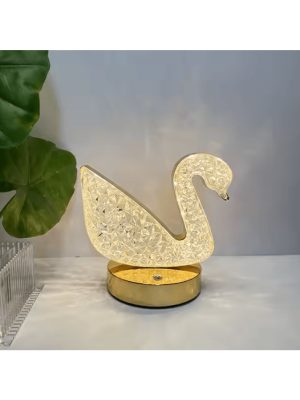 Crystal Swan LED Table Lamp - Zambeel