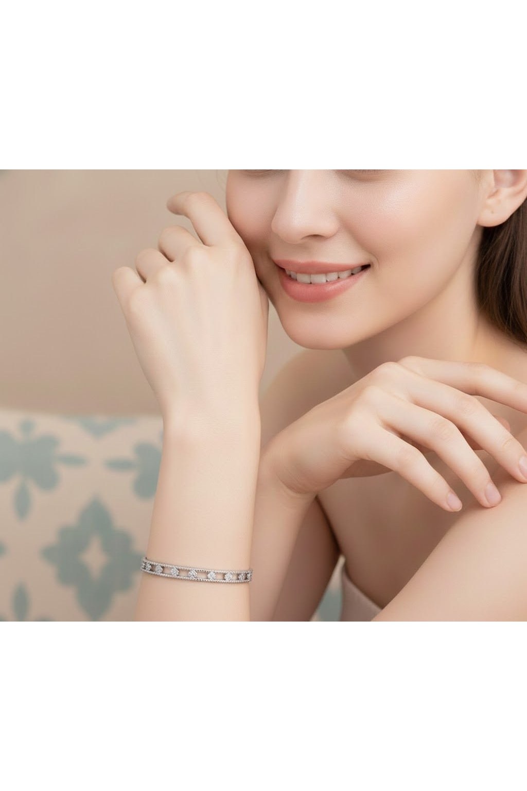 cutwork-dot-design-bangle-ring-set-5905991 Cutwork Dot Design Bangle & Ring Set - Zambeel