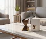 Decorative Incense Burner with Gold Accents - Zambeel