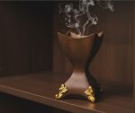 Decorative Incense Burner with Gold Accents - Zambeel