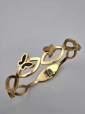 Dual Butterfly Infinity Bangle - Zambeel