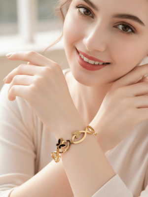 Dual Butterfly Infinity Bangle - Zambeel