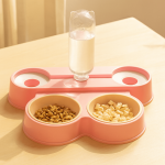 Dual Pet Feeding Bowl with Water Dispenser - Zambeel