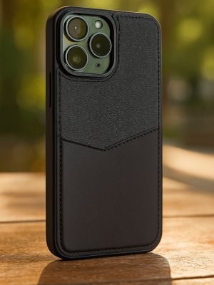 Dual - Tone Fabric & PU Leather iPhone Case - Zambeel