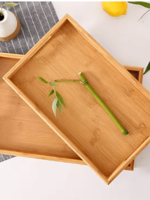 EcoServe Bamboo Serving Tray Set - Zambeel