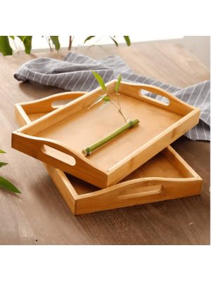 EcoServe Bamboo Serving Tray Set - Zambeel