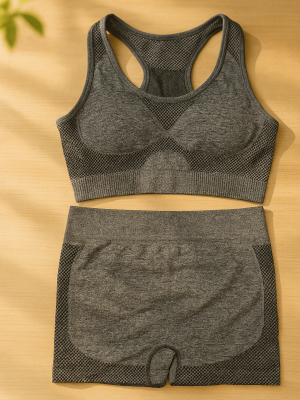Elastic Peach Yoga Tank Top Set - Zambeel