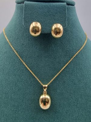 Elegant Gold - Toned Necklace & Earring Sets - Zambeel
