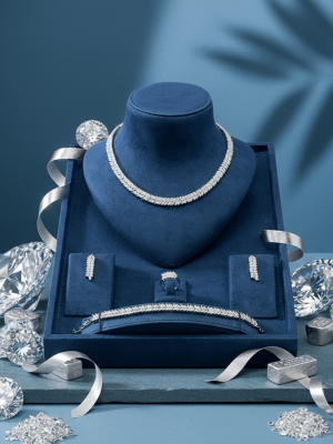 Elegant Leaf Crystal Jewelry Set - Zambeel