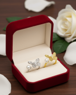 Elegant Pearl Butterfly Ring - Zambeel