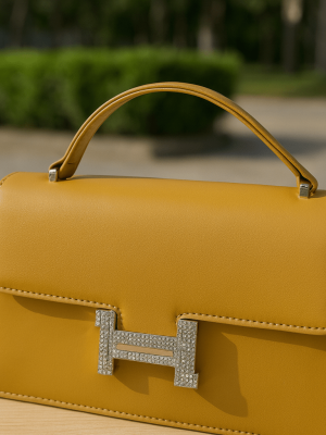 Elegant Structured Top - Handle Bag - Zambeel