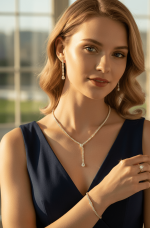 Elegant Teardrop Drop Jewelry Set - Zambeel