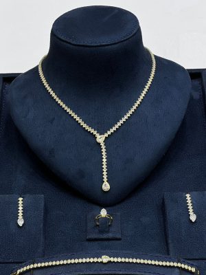 Elegant Teardrop Drop Jewelry Set - Zambeel