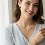 Elegant Y - Drop Gold Jewelry Set - Zambeel
