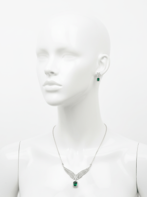 Emerald Leaf Jewelry Set - Zambeel