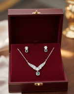 Emerald Leaf Jewelry Set - Zambeel