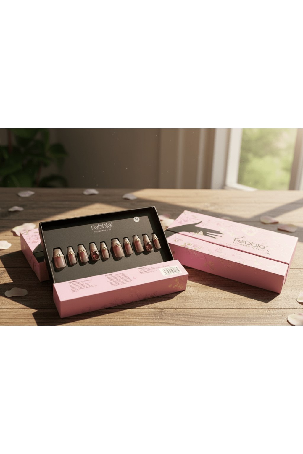 febble-burgundy-luxe-gem-nails-original-9949984 Febble - Burgundy Luxe Gem Nails (Original) - Zambeel