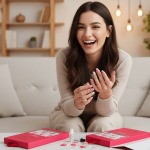 Febble - Hot Pink Sparkle Oval Nails (Original) - Zambeel