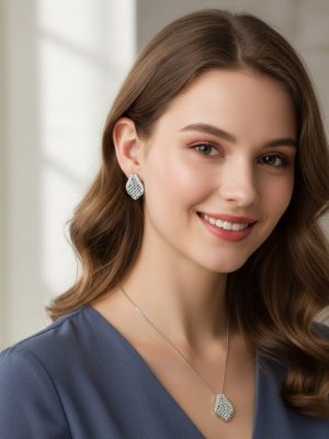 Filigree Waterdrop Pave Jewelry Set - Zambeel