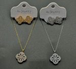 Floral Clover Necklace Set - Zambeel