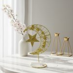 Gold Crescent Moon & Star LED Table Décor Light - Zambeel