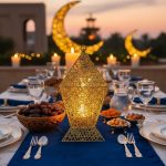 Gold Glitter Decorative Hanging Lantern - Zambeel