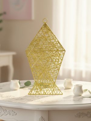 Gold Glitter Decorative Hanging Lantern - Zambeel