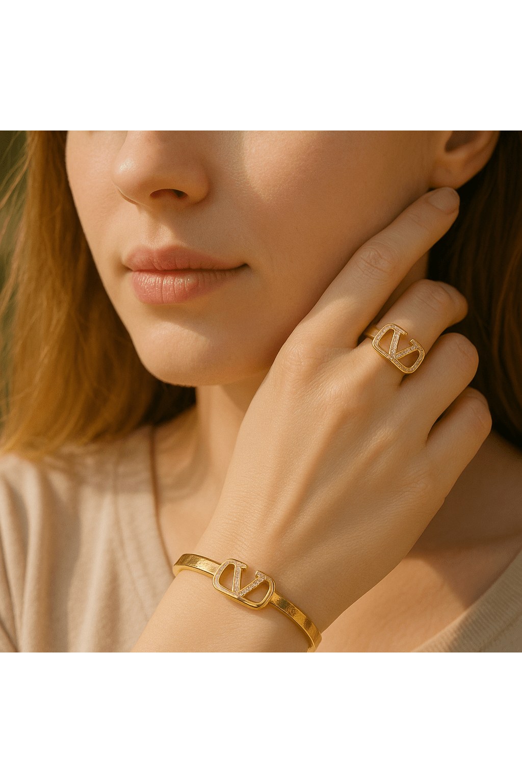 gold-plated-bracelet-ring-set-7295765 Gold - Plated Bracelet & Ring Set - Zambeel